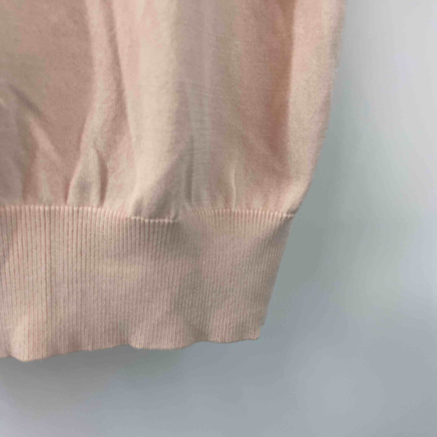 Sov. ソブ レディース 半袖ニット　ブラウス　リボン　フリル　ピンク