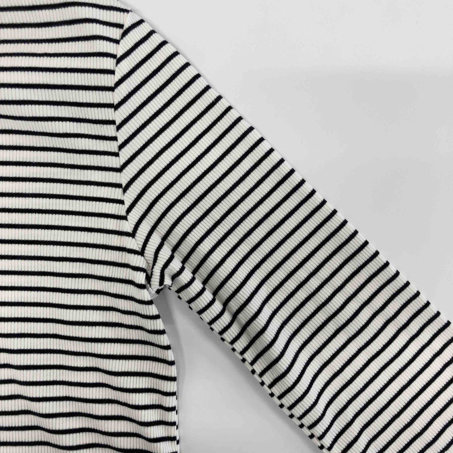 Re:EDIT リエディ レディース Tシャツ（長袖） 白黒ストライプ tk