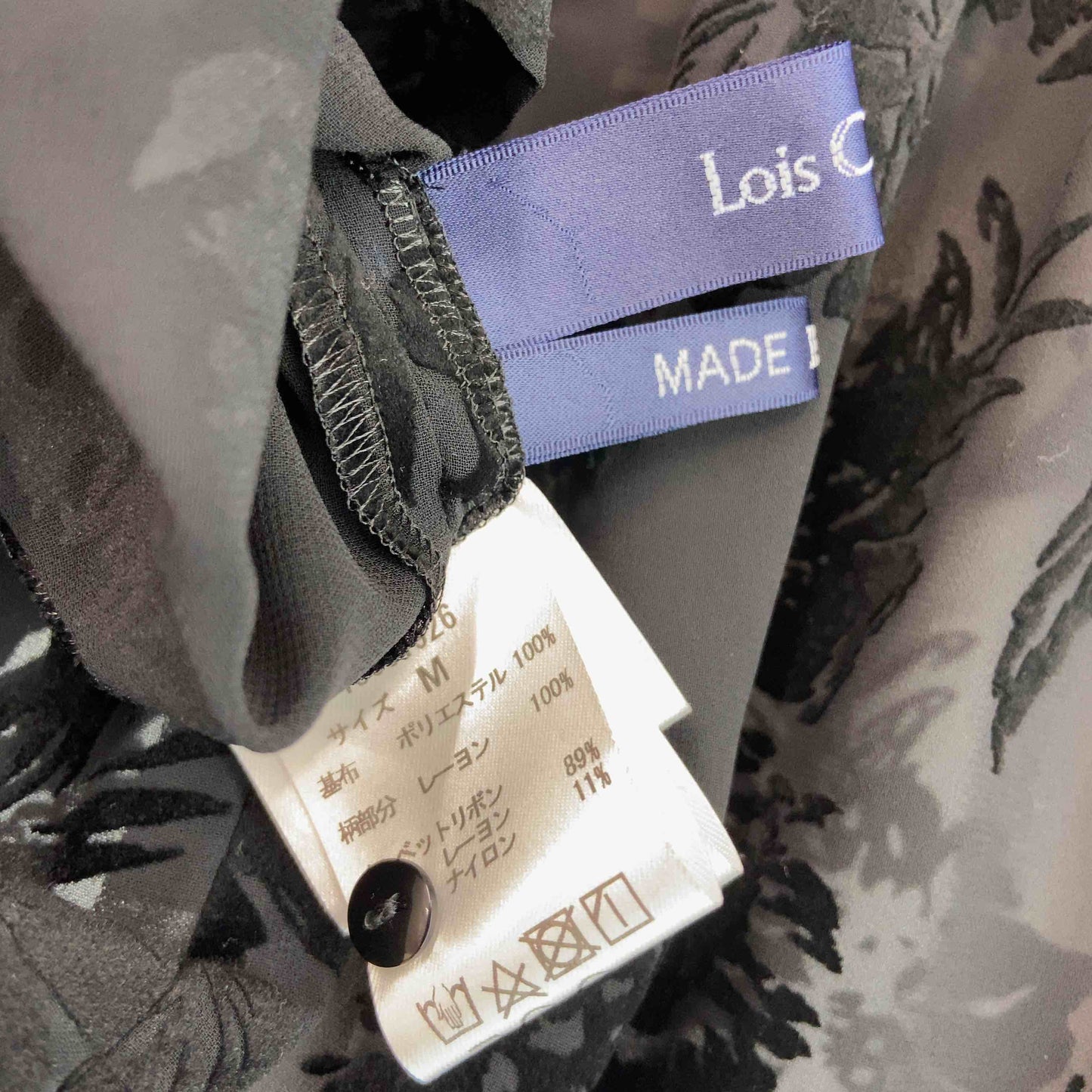 Lois CRAYON ロイスクレヨン レディース 長袖ワンピース シースルー ブラック