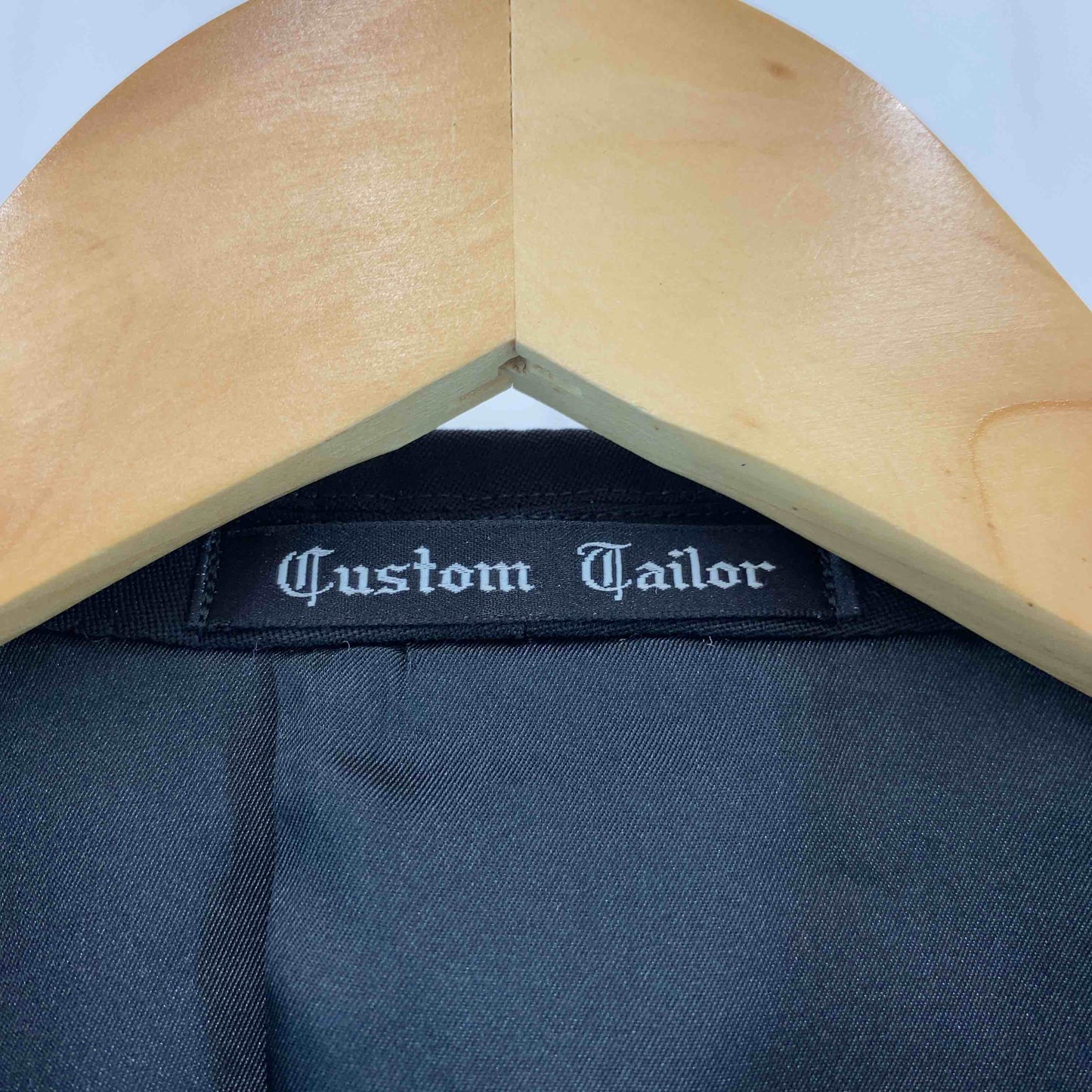 Custom Tailor メンズ テーラードジャケット 黒 ダブルボタン