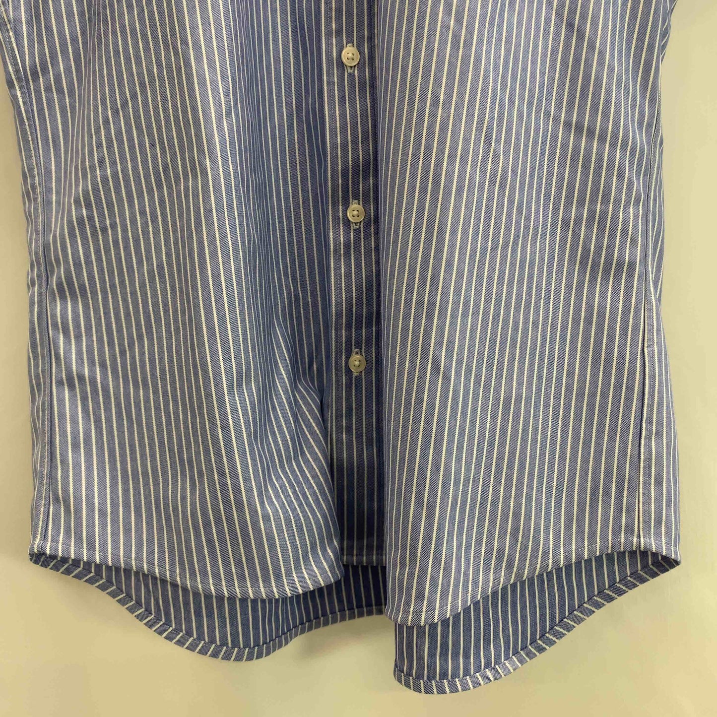 UNIQLO ユニクロ メンズ 半袖シャツ ブルー ストライプ柄 tk