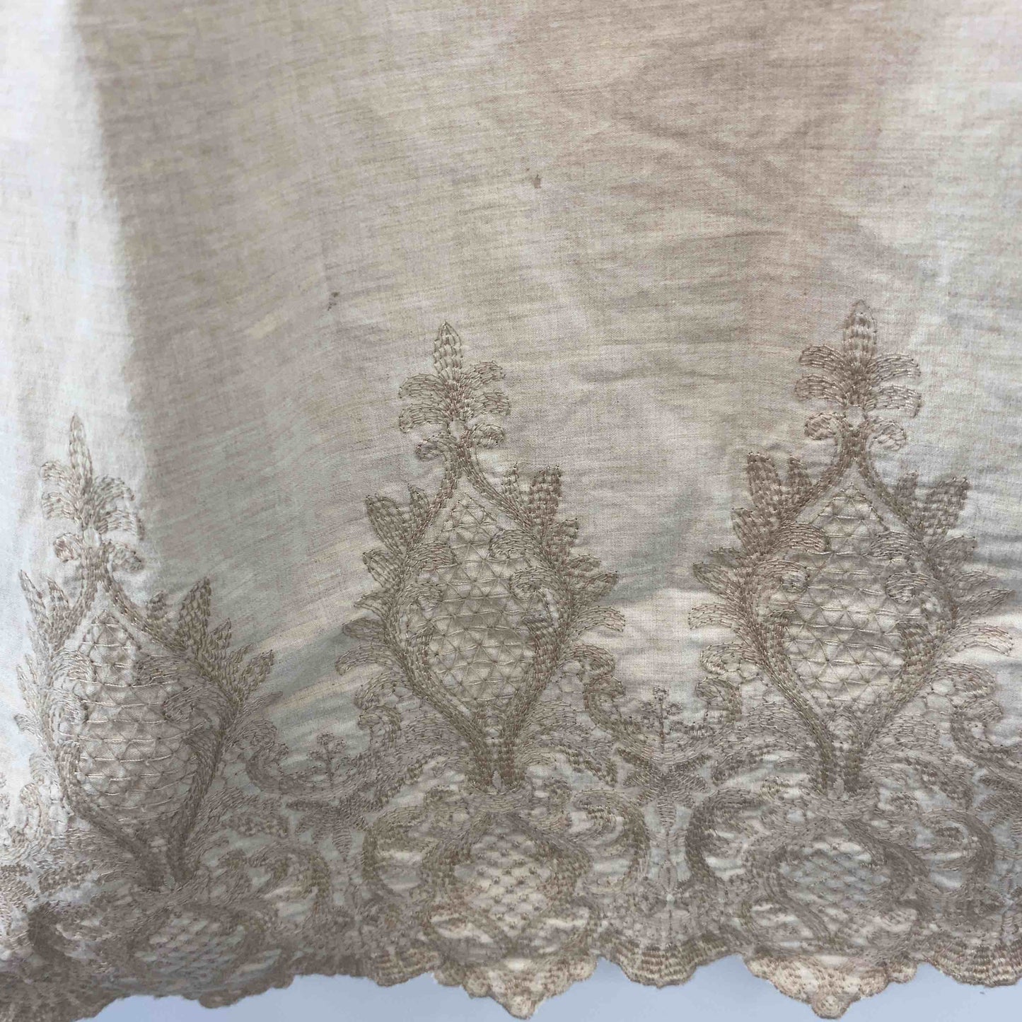 pual ce cin ピュアルセシン レディース ひざ丈ワンピース キャミワンピース ベージュ 刺繍入り