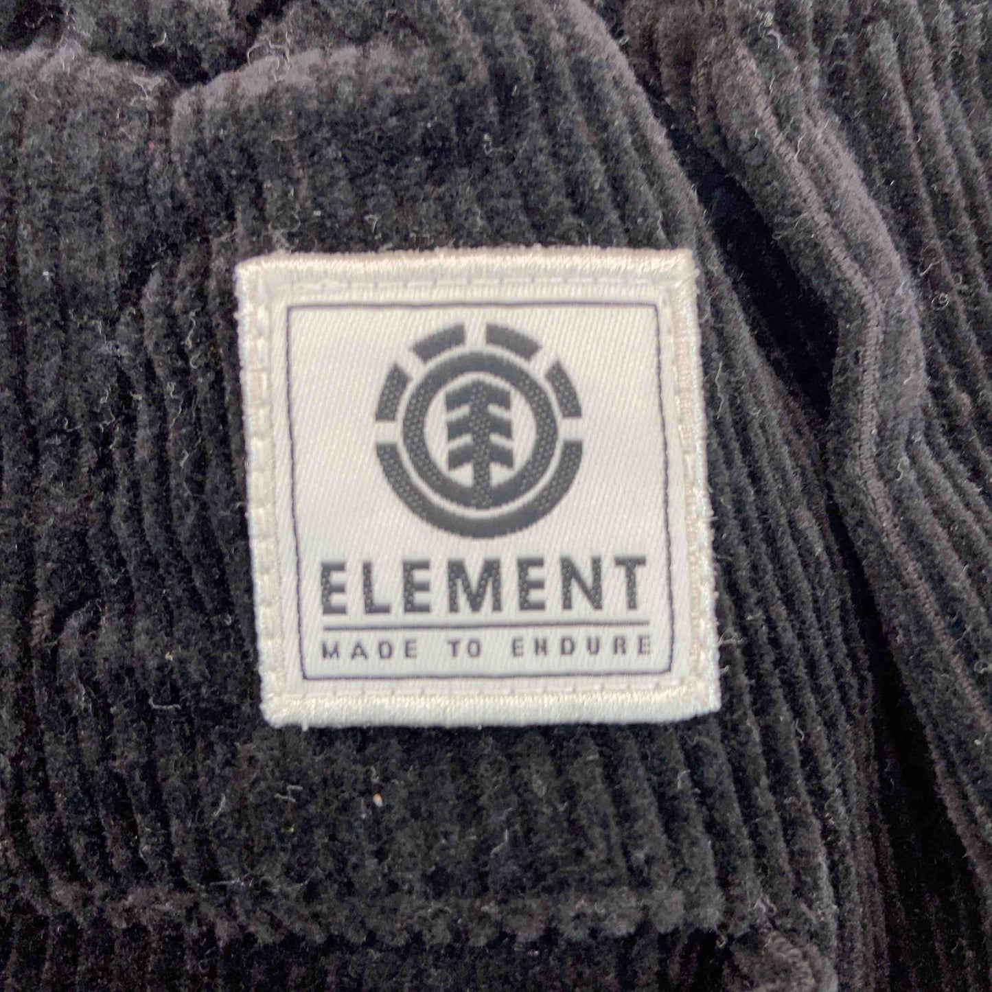 element エレメント 　黒　ブラック　コーデュロイ　メンズ 　パンツ　サイズL
