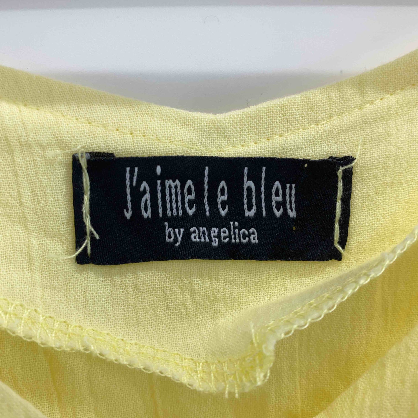 jaI'me le bleu イエロー系 綿100％ レディース ノースリーブワンピースキャミワンピース