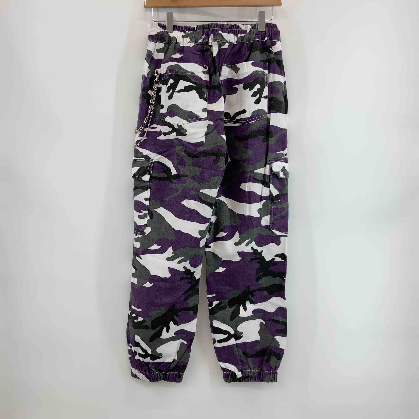 Private pause  紫　黒　白　迷彩柄　サイズL　 メンズ ペインターパンツ
