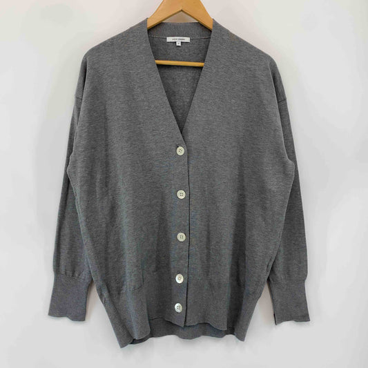 23区 ニジュウサンク レディース Vネックカーディガン グレー 綿シルク混