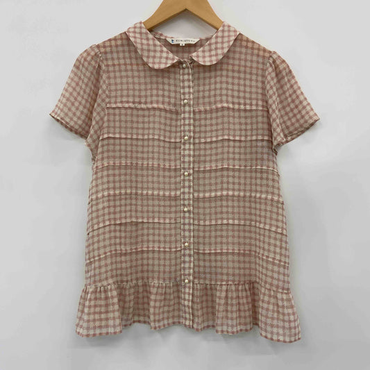 KUMIKYOKU  レディース 半袖シャツ/ブラウス チェック柄