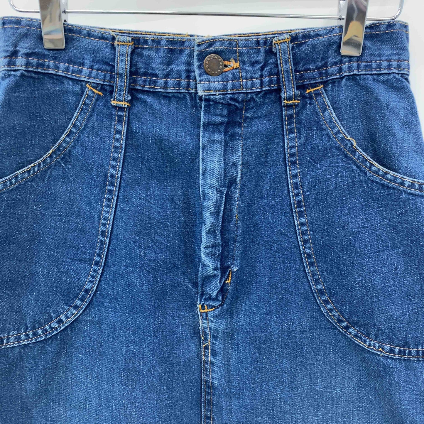 レディース ロングスカート デニム 青