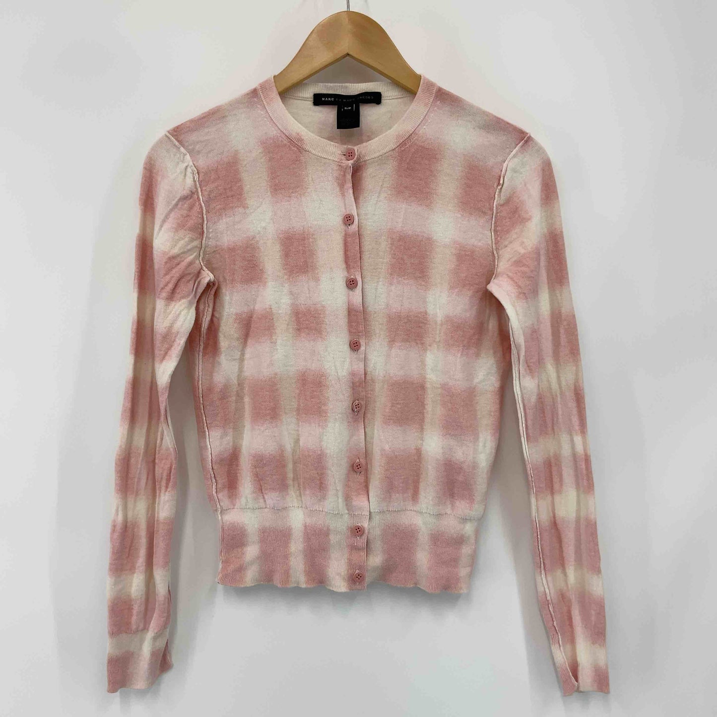 MARC BY MARC JACOBS マークバイマークジェイコブス レディース カーディガン　チェック　ピンク