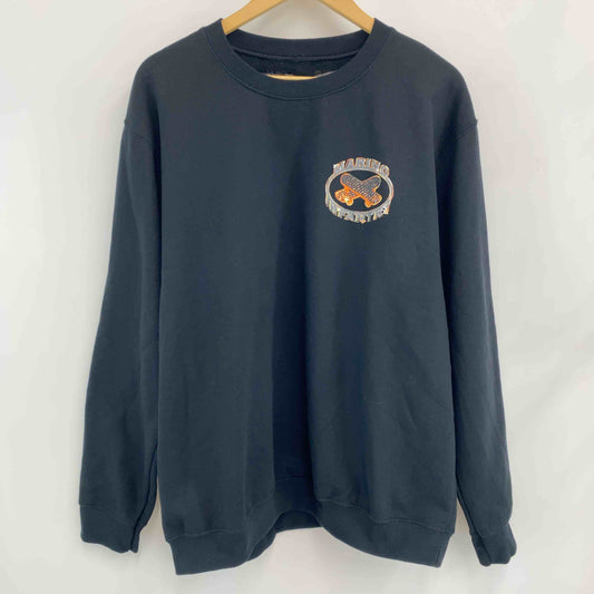 ヴィーロン × マリノインファクトリー スウェット 両面プリント  黒 サイズXL　ブラックメンズ スウェット