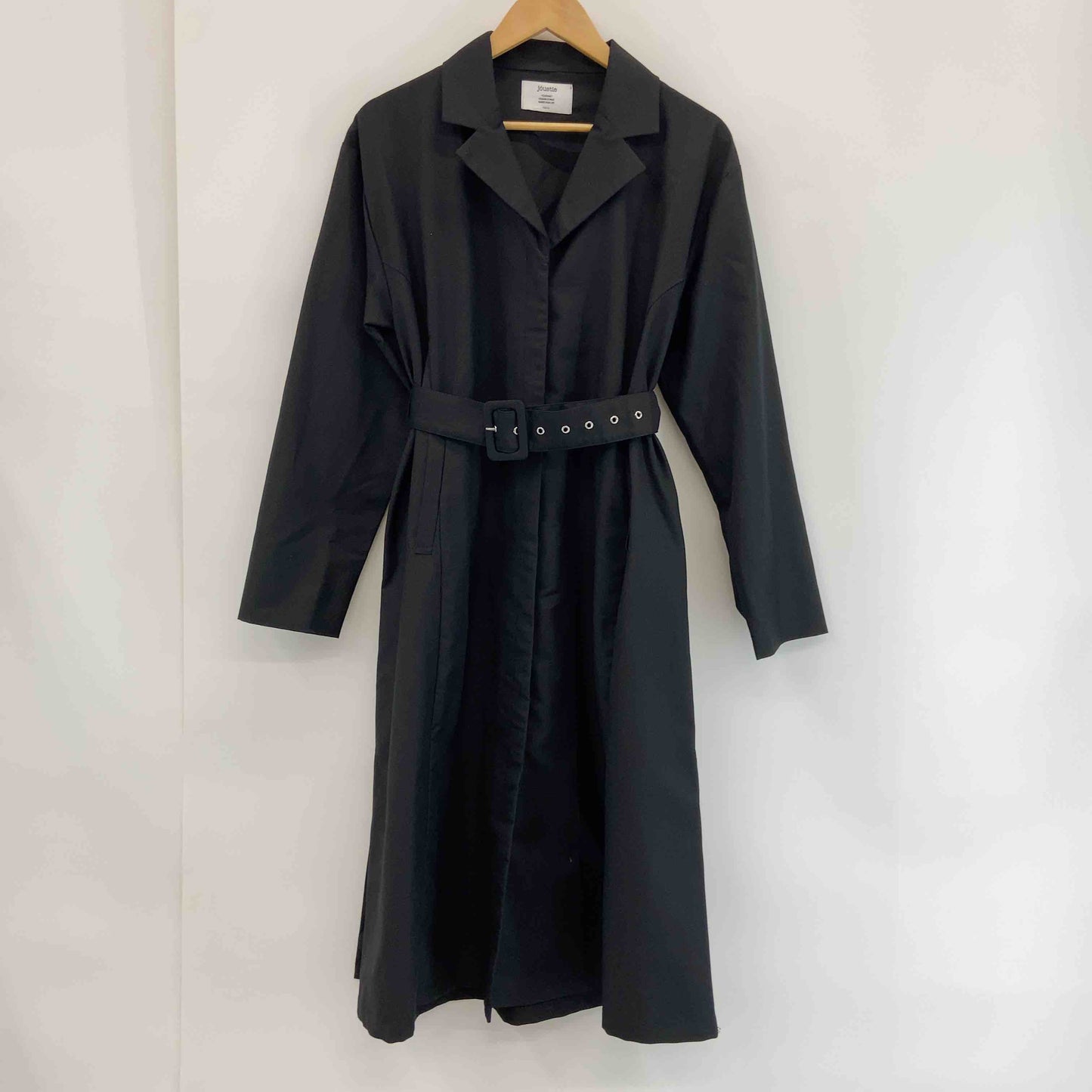 jouetie ジュエティー レディース トレンチコート ブラック シンプル 無地