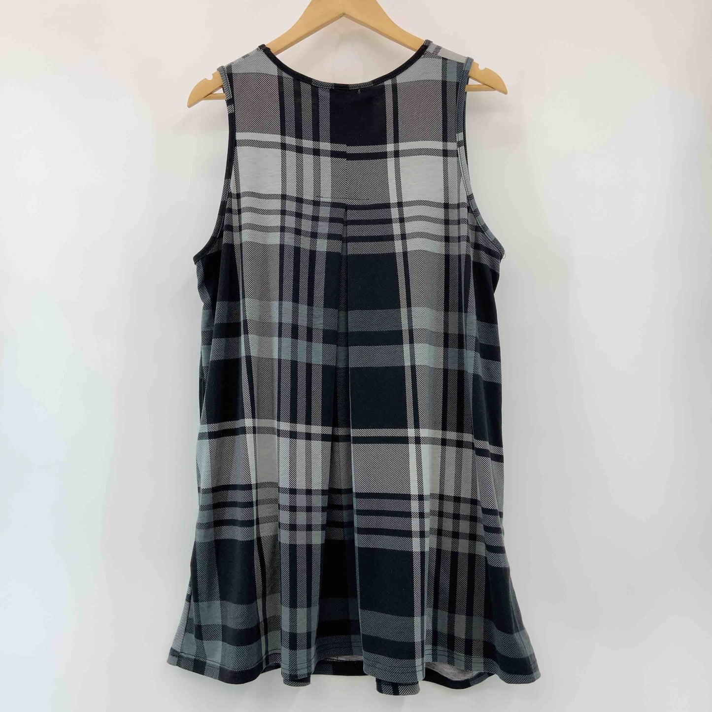 JUST WAVE　 レディース チュニック　チェック　かぶりエプロン風　サイズМーL