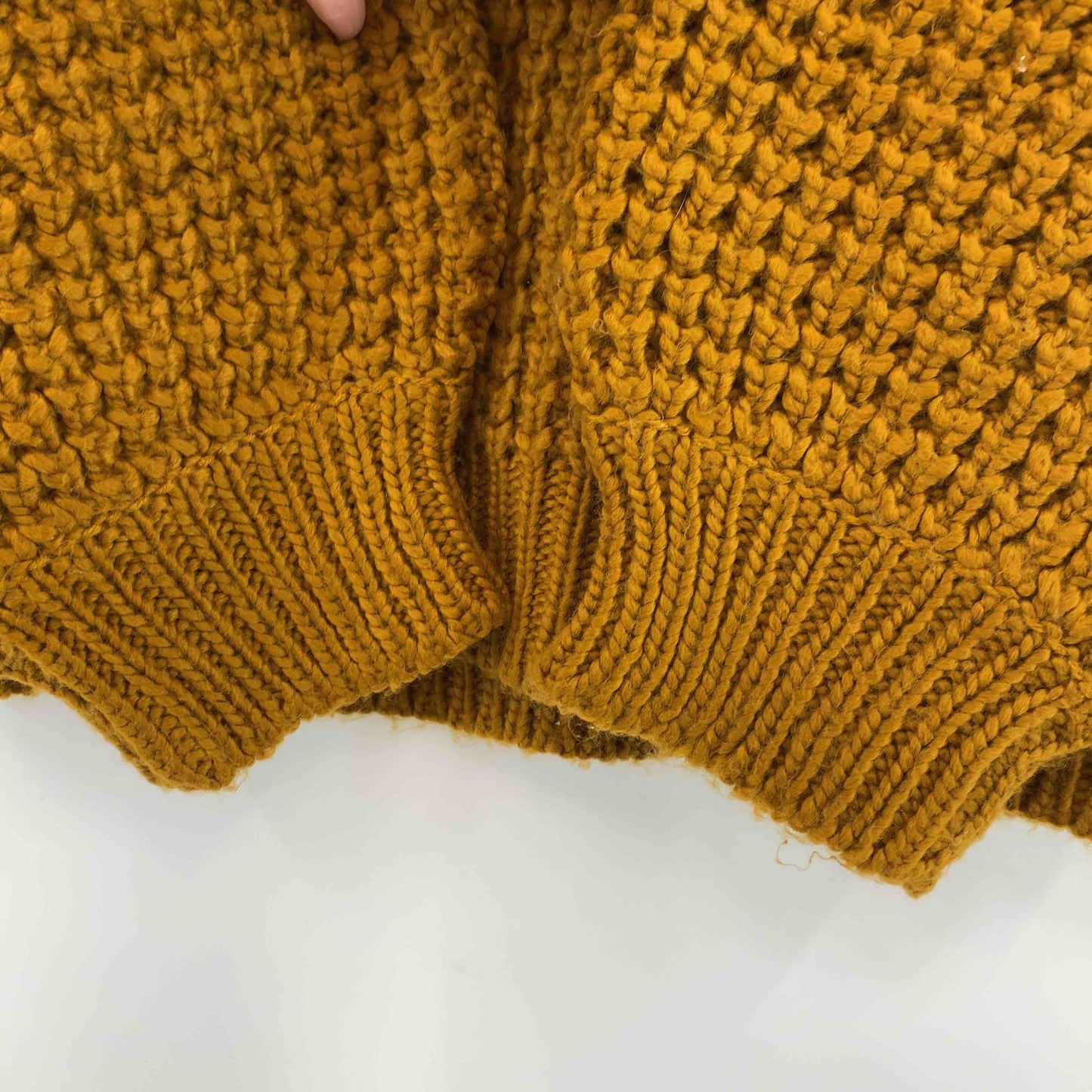 E hyphen world gallery イーハイフンワールドギャラリー レディース ニット オーカー 畦柄