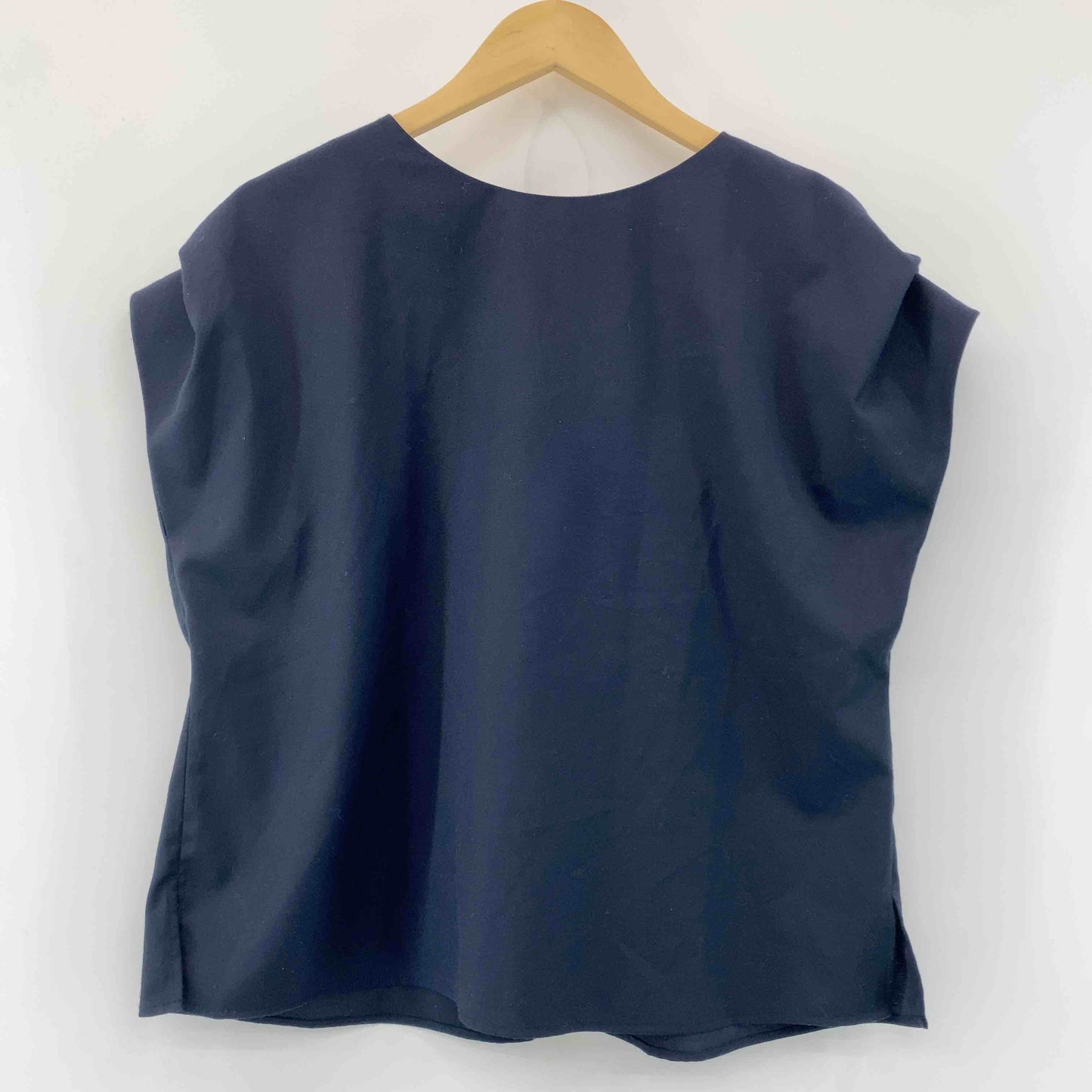 NATURAL BEAUTY BASIC ナチュラルビューティベーシック レディース 半袖シャツ/ブラウス ネイビー