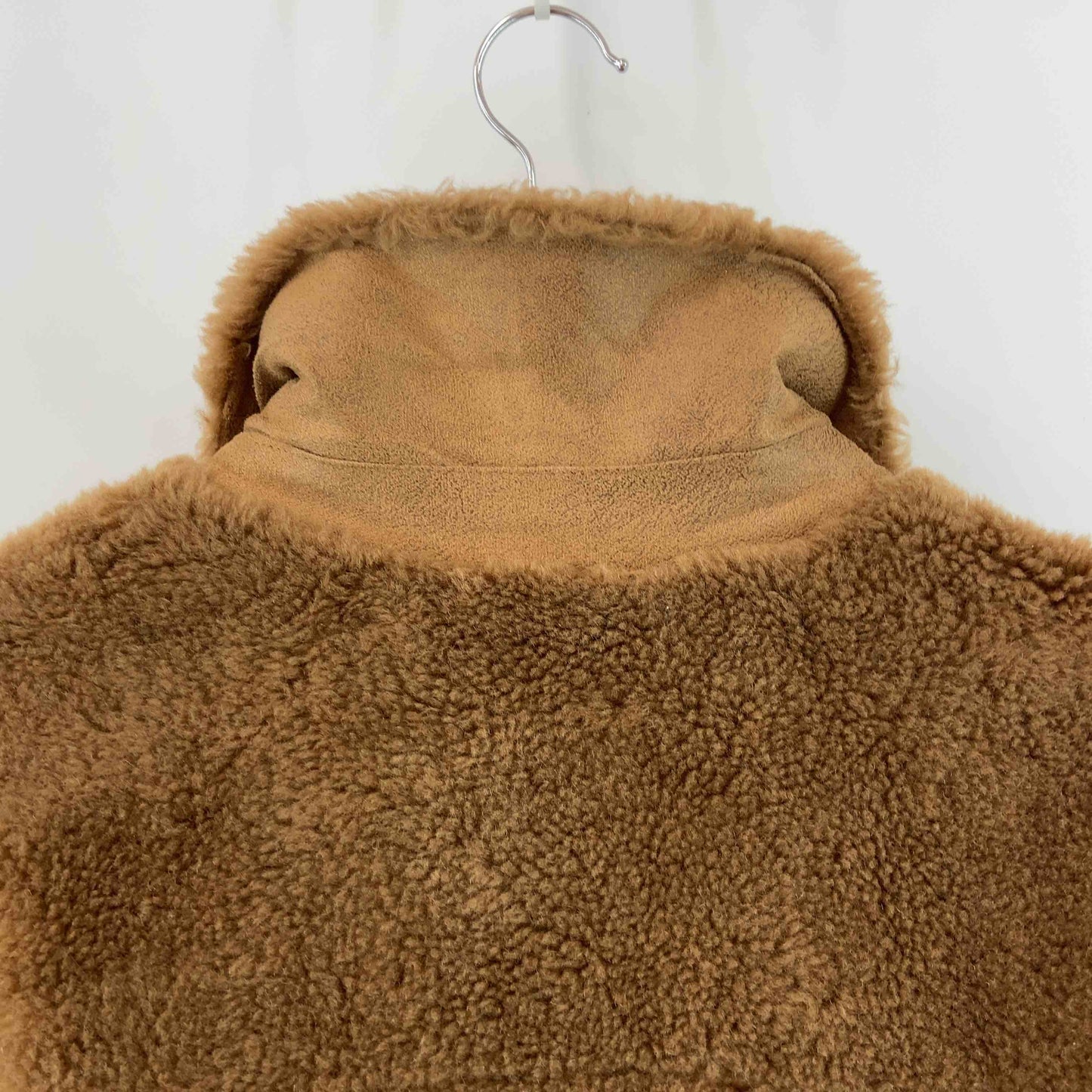 レディース ブルゾン 茶色 羊毛100% ブラウン