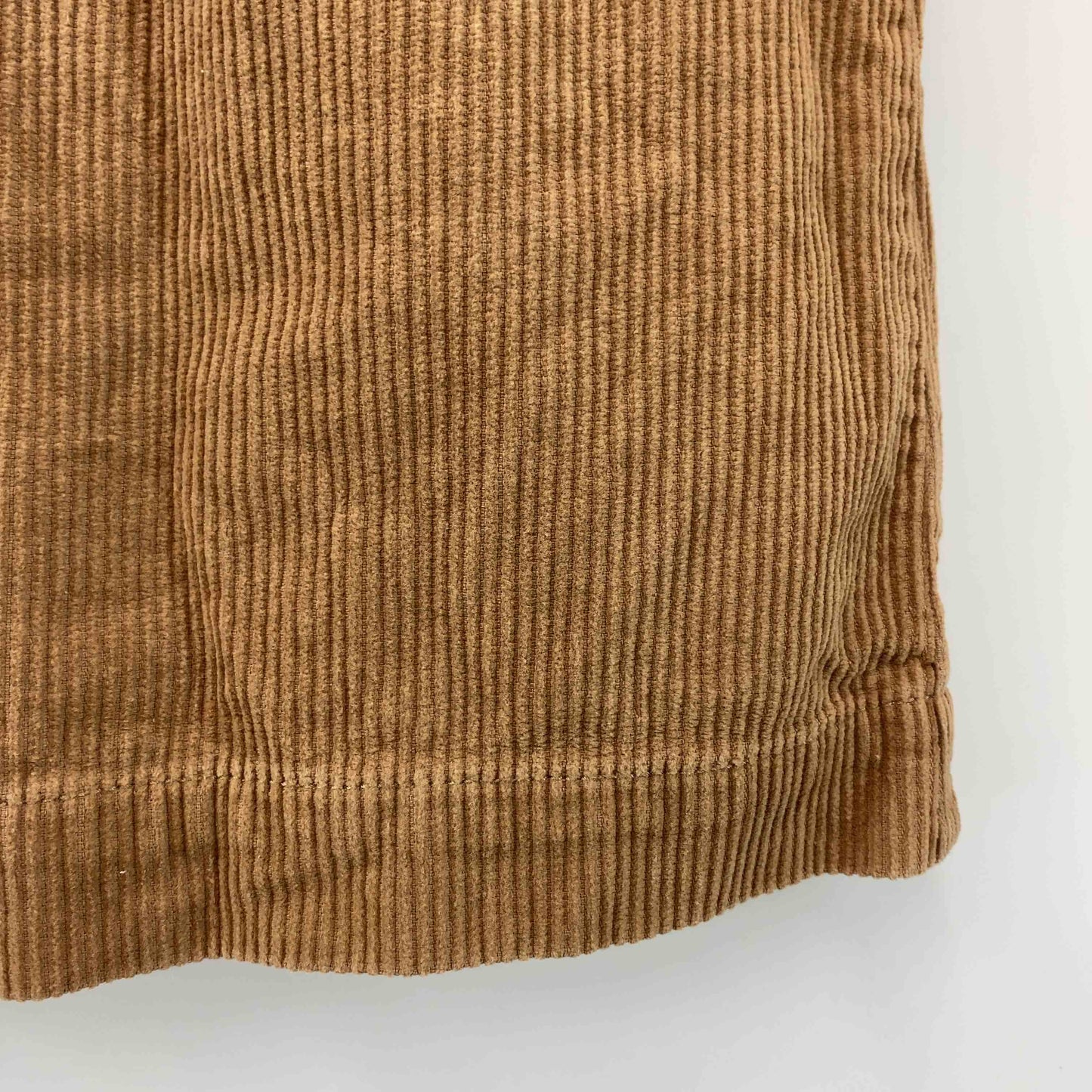 coen コーエン レディース ロングスカート　コーデュロイ　タック　ウエストゴム　ブラウン