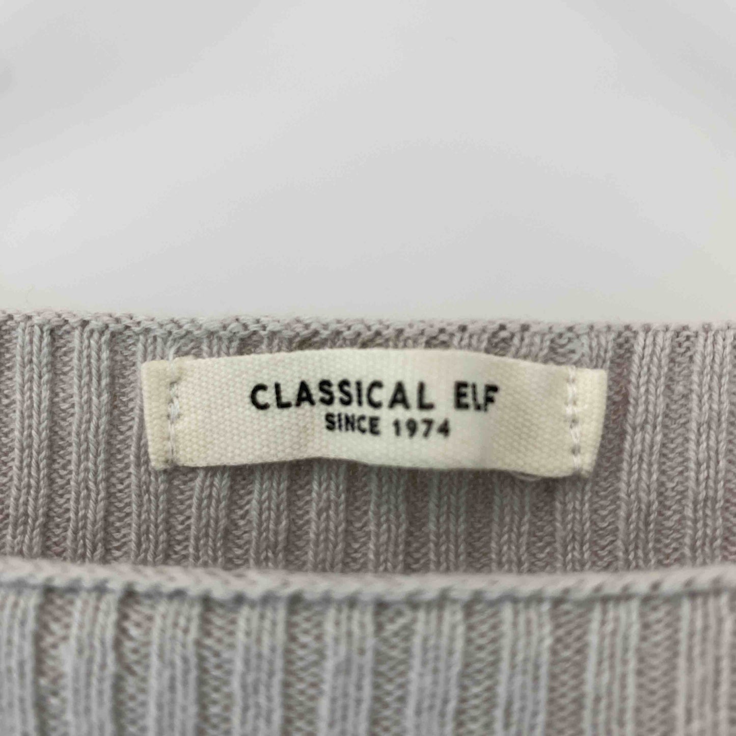 Classical Elf. クラシカルエルフ レディース ニット/セーター リブ編み グレー コットン
