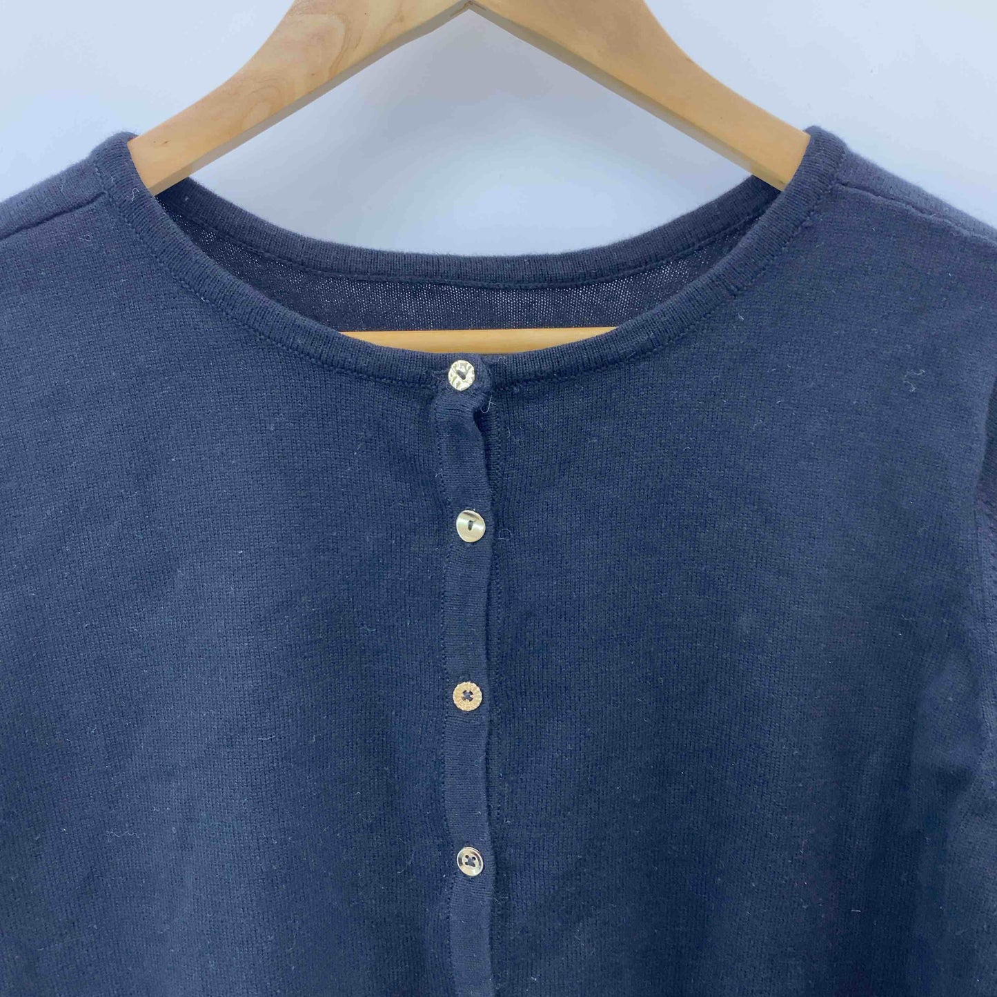 titivate ティティベイト　黒　ブラック　ボタンの形それぞれ少し異なる　レディース カーディガン　半袖　サイズL