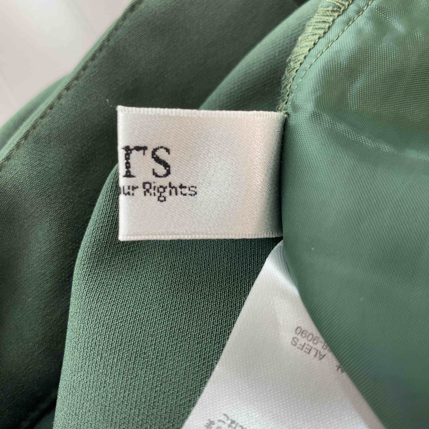 ur's ユアーズ  レディース カジュアルパンツ グリーン タックパンツ