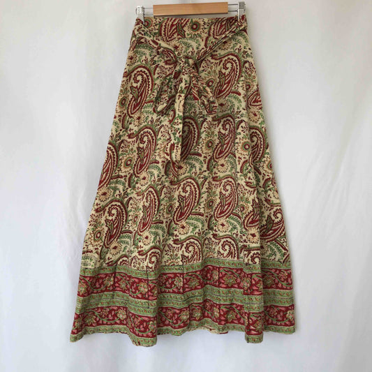 レディース ロング巻きスカート ペイズリー柄 tk