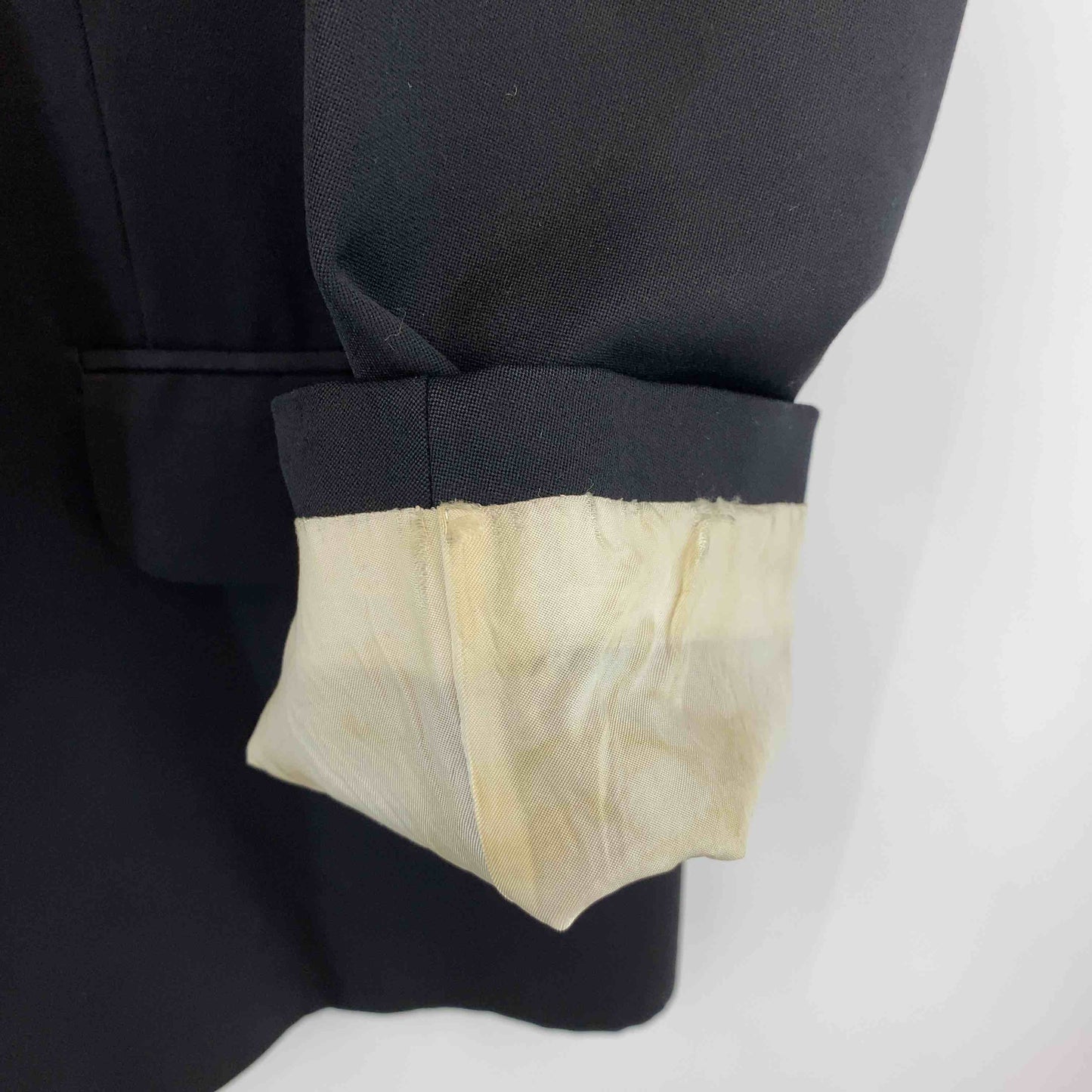 Custom Tailor メンズ テーラードジャケット 黒 ダブルボタン