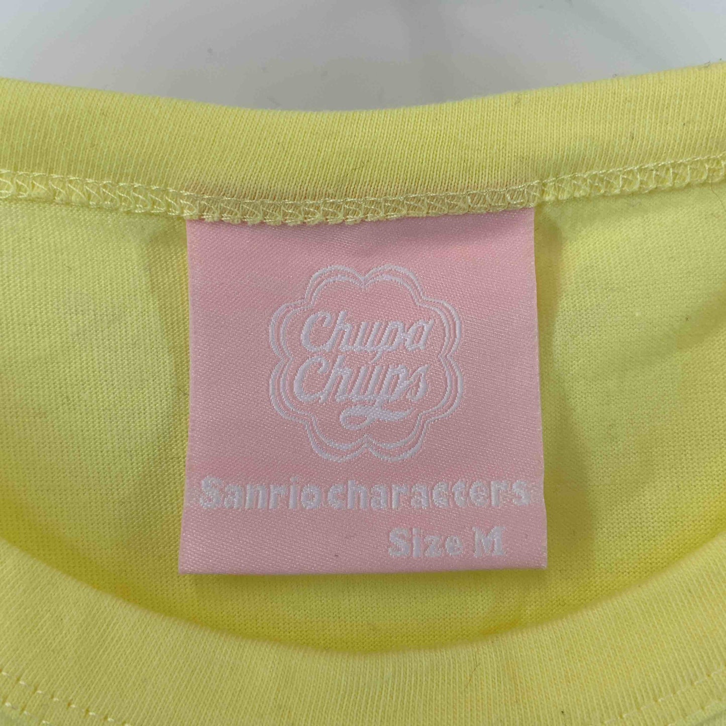 サンリオ ポムポムプリン×チュッパチャップス レディース キャラクタープリントTシャツ（半袖）イエロー 綿混