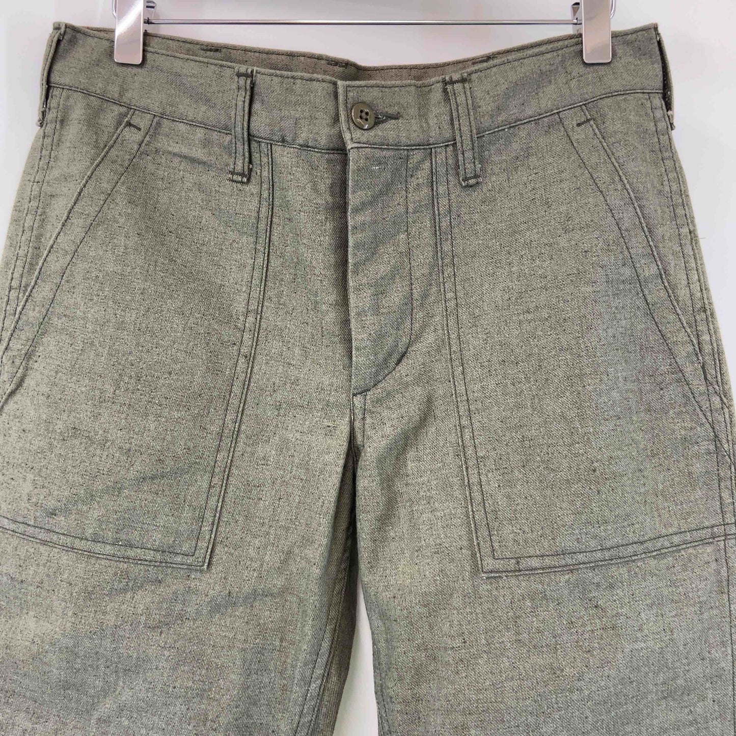 ABAHOUSE アバハウス メンズ ベイカーパンツ 綿混 カーキ 日本製