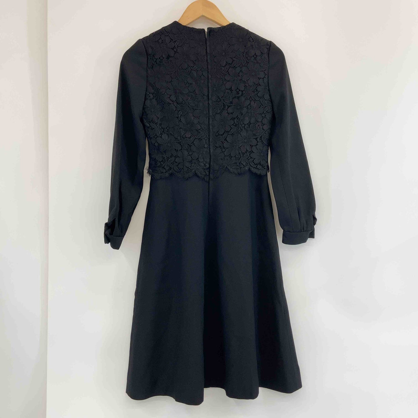 RAMUZ レディース 長袖ワンピース　フォーマル　レース　黒