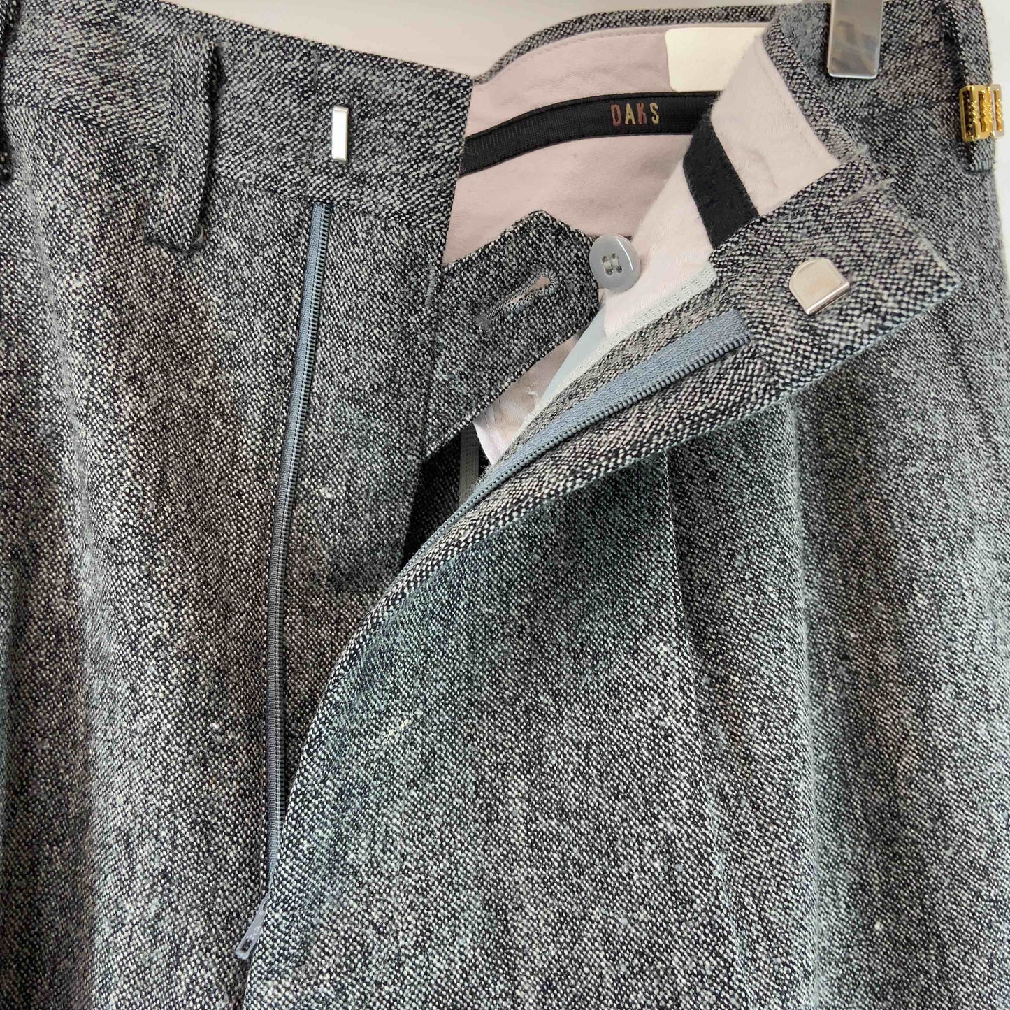 Daks ダックス メンズ スラックス　ウール100％　2タック　グレー