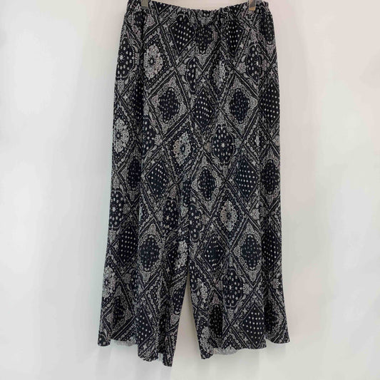 niko and... ニコアンド レディース カジュアルパンツ 柄パンツ ブラック サイズM ポリエステル100%