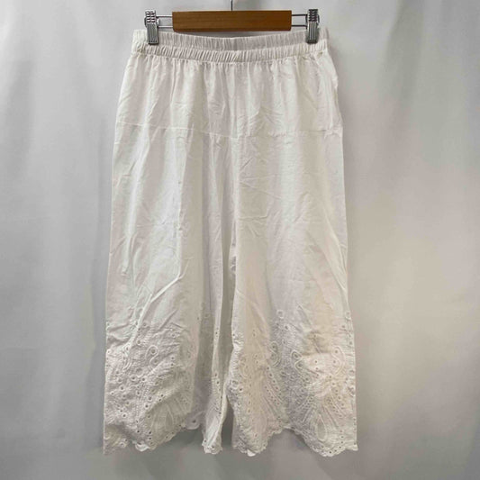 Kuan Kuan レディース ガウチョパンツ 白 tk