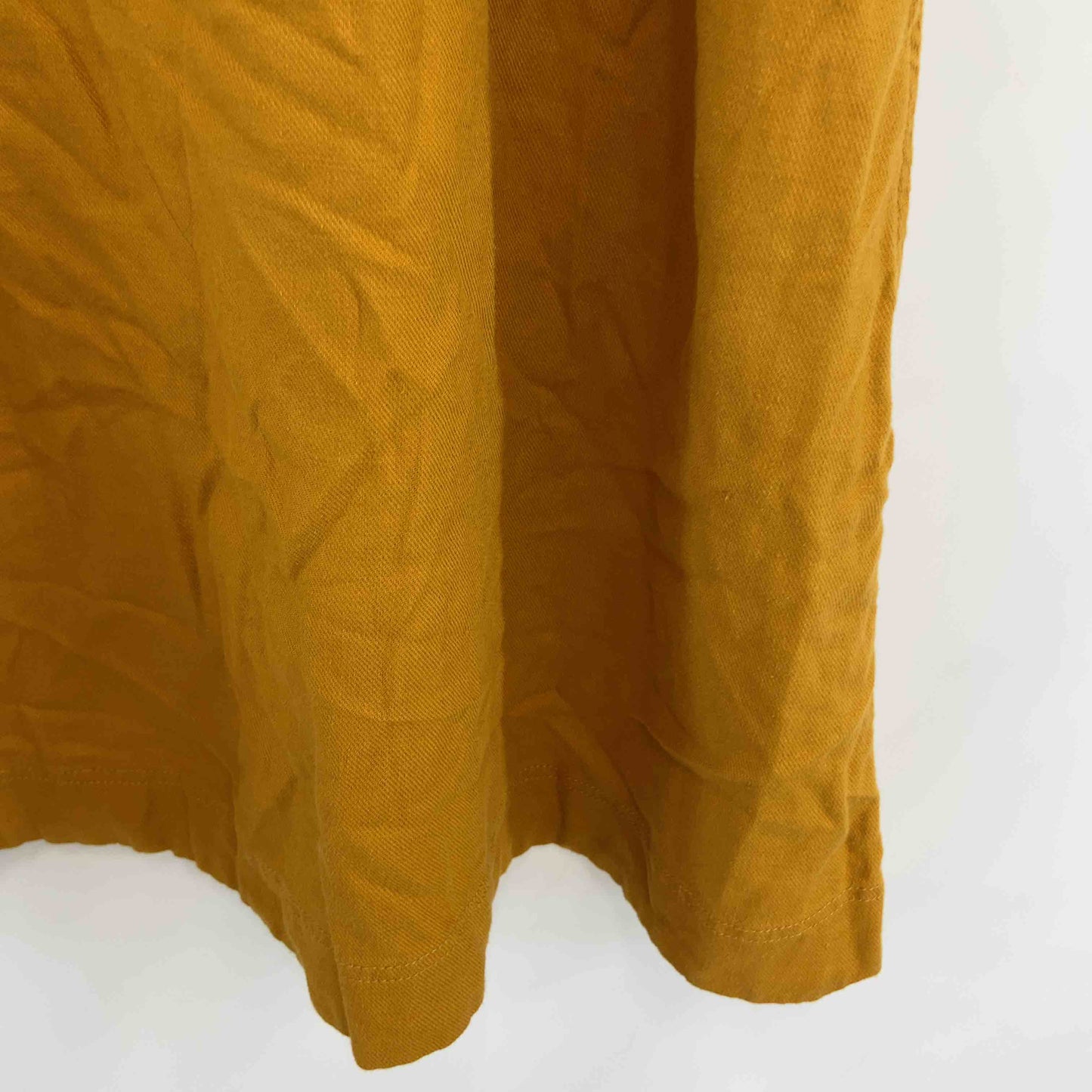 UNIQLO ユニクロ レディース ノースリーブワンピース マスタードイエロー 麻混