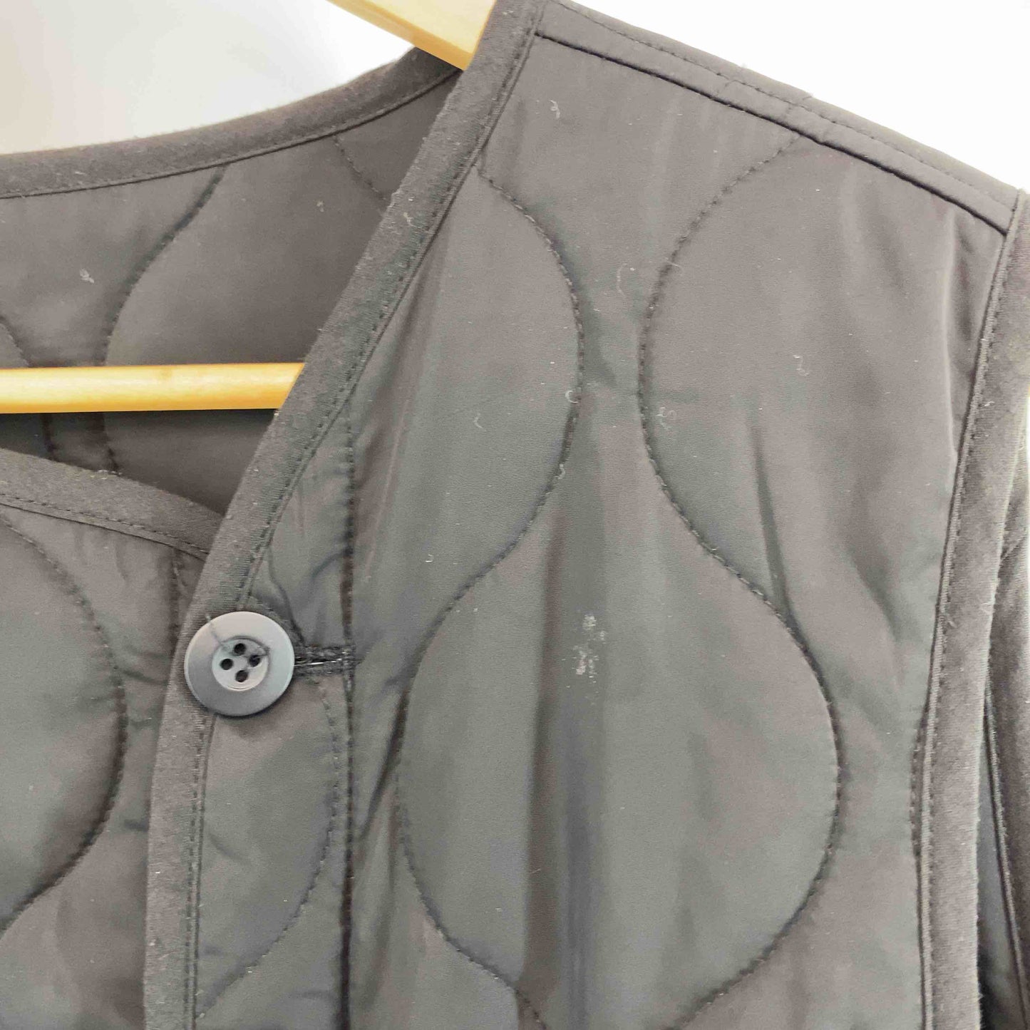 INGNI イング メンズ 中綿　キルティングベスト　アシンメトリー　黒