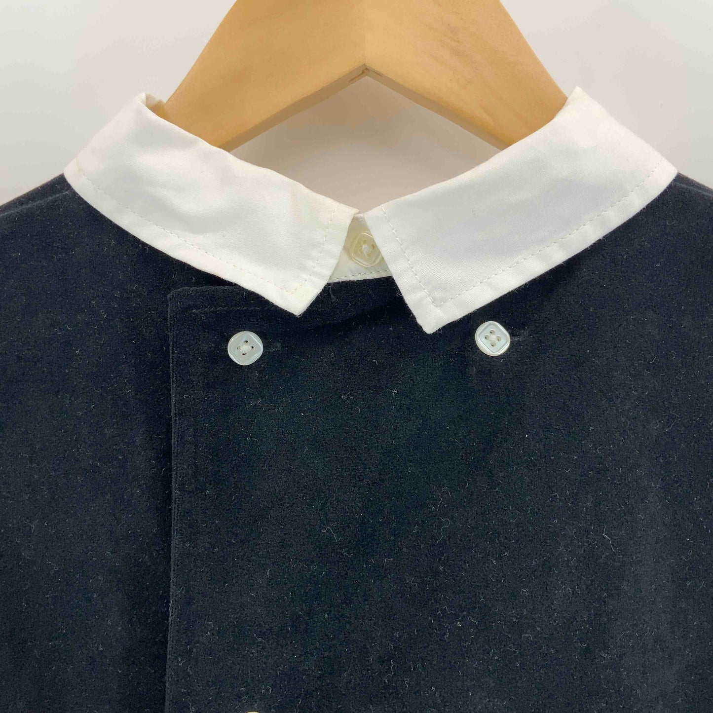 BEAMS BOY ビームスボーイ レディース 長袖ワンピース ロングワンピース ベロア素材 ブラック