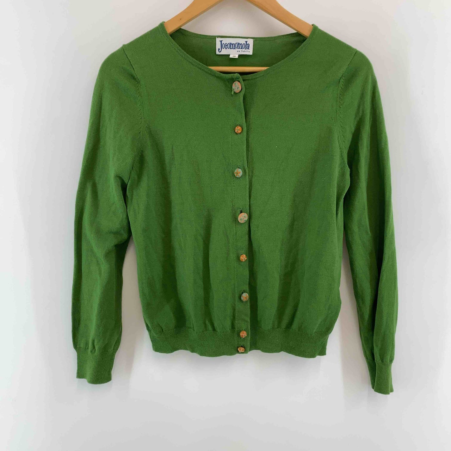 Jocomomola ホコモモラ レディース カーディガン 緑 ハイゲージ
