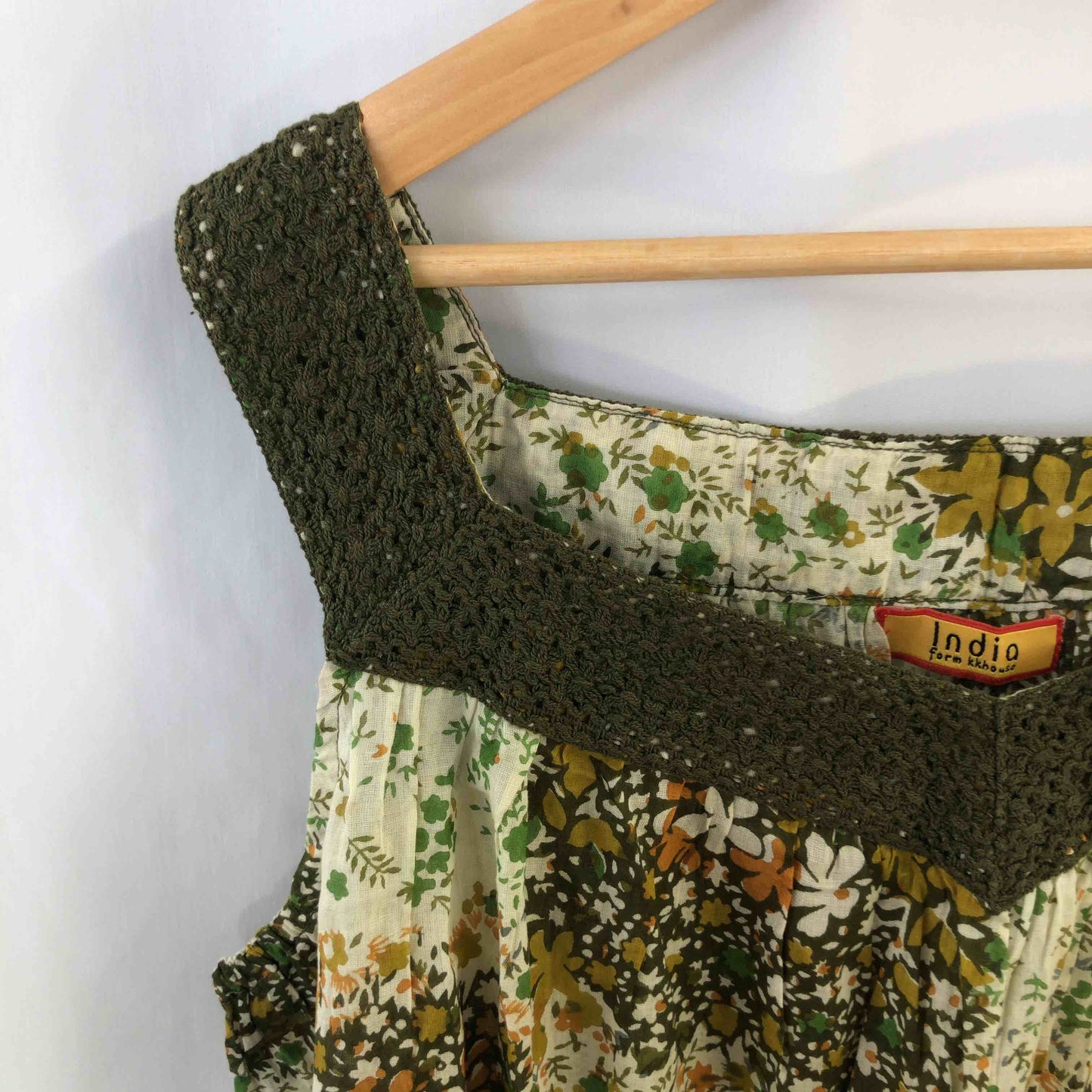 India form kkhouse  レディース キャミソール グリーン 花柄 tk