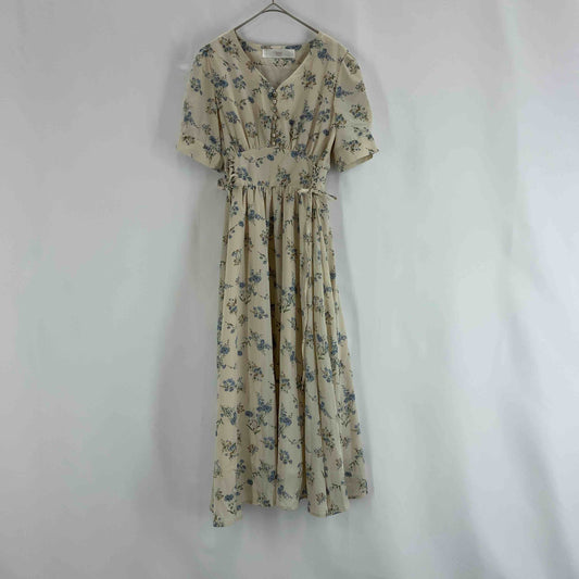 tocco closet トッコクローゼット レディース ノースリーブワンピースキャミワンピース クリーム色花総柄