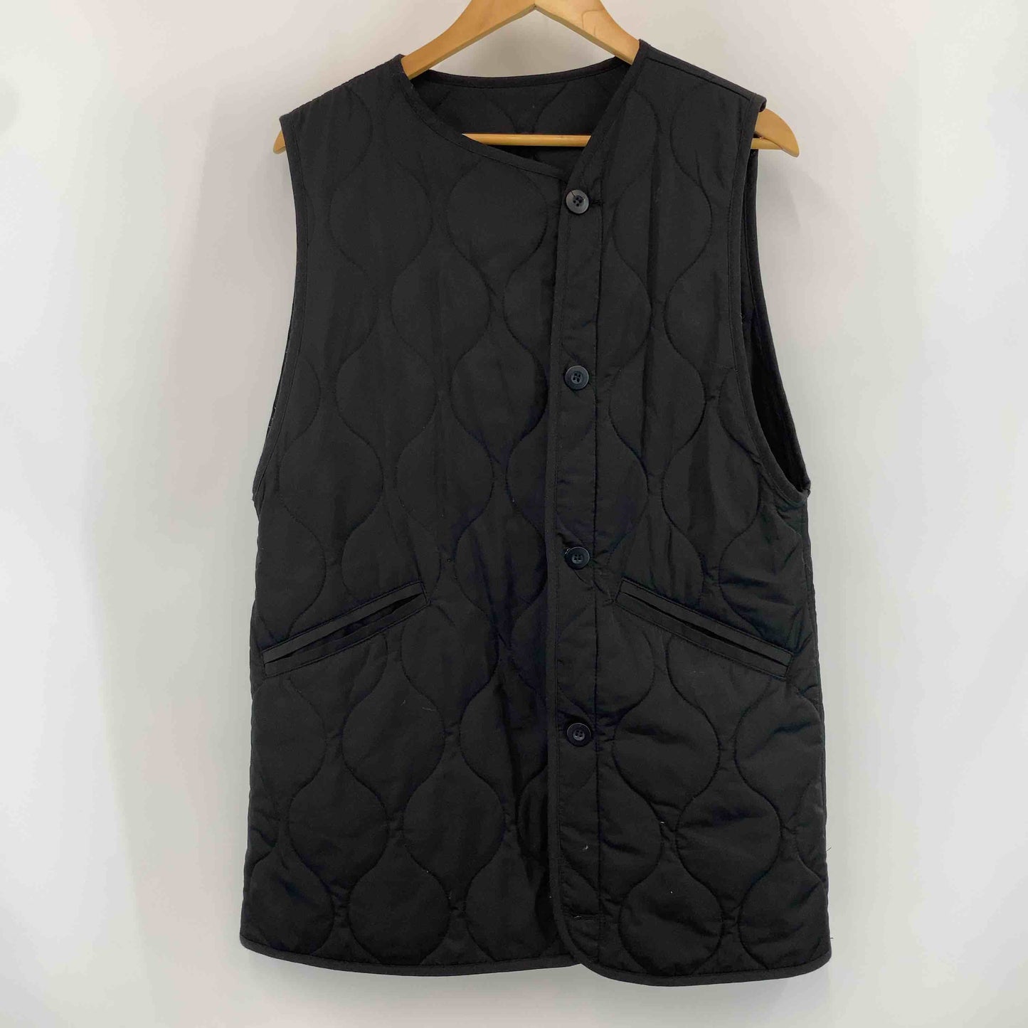 INGNI イング メンズ 中綿　キルティングベスト　アシンメトリー　黒