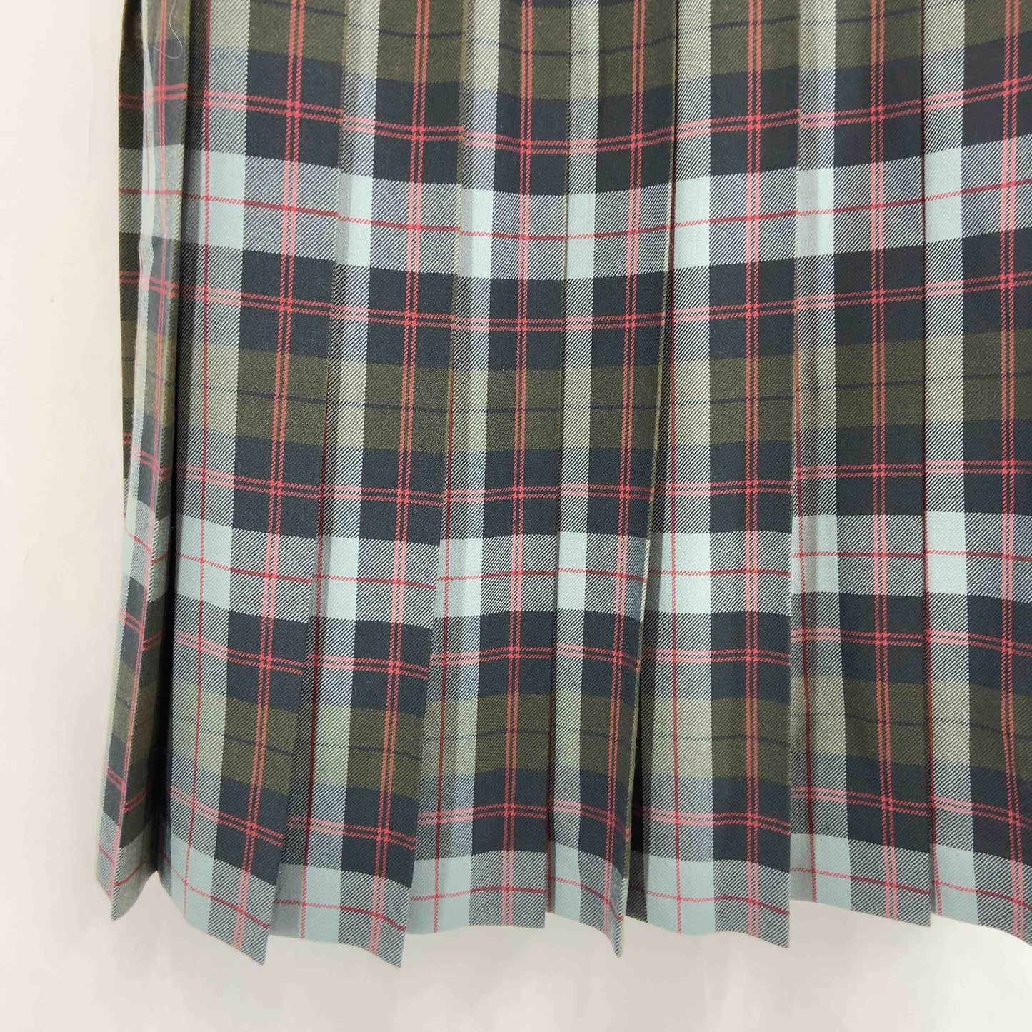Yorkland ヨークランド レディース ロングスカート 総裏 チェック柄 日本製 9号 グリーン系