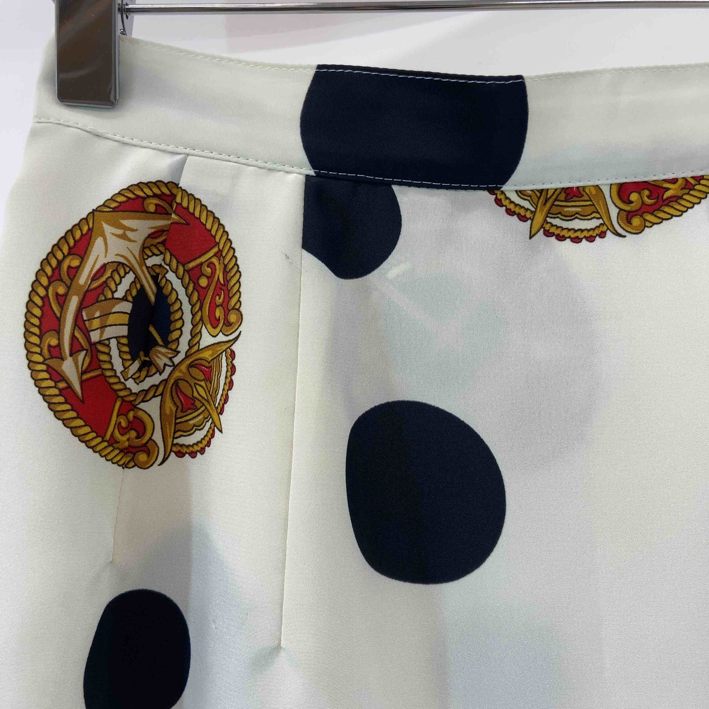 ヴィンテージ スカーフ柄　ブラウス風薄手ジャケットとスカート　セットアップ