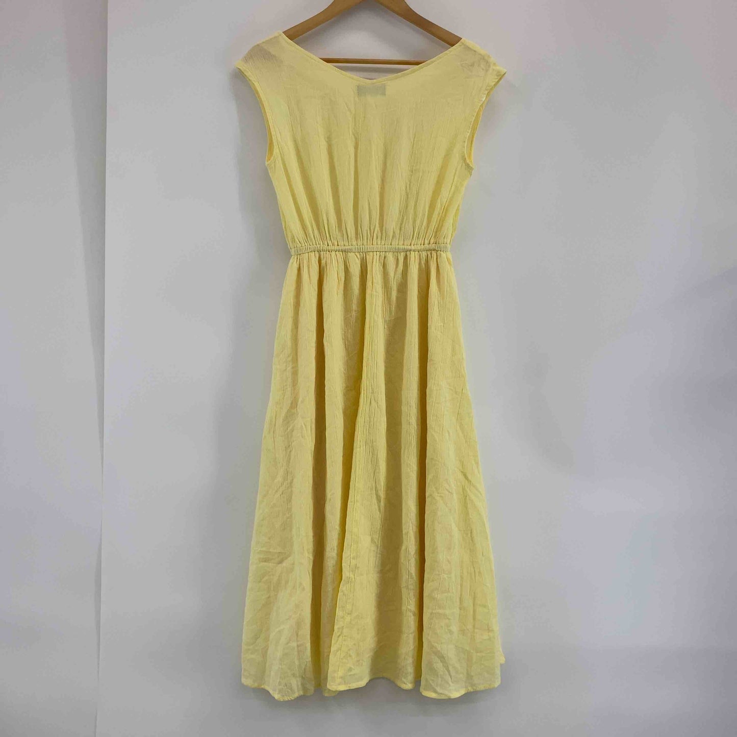 jaI'me le bleu イエロー系 綿100％ レディース ノースリーブワンピースキャミワンピース