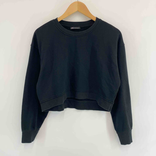 ZARA ザラ レディース スウェット ブラック ショート丈