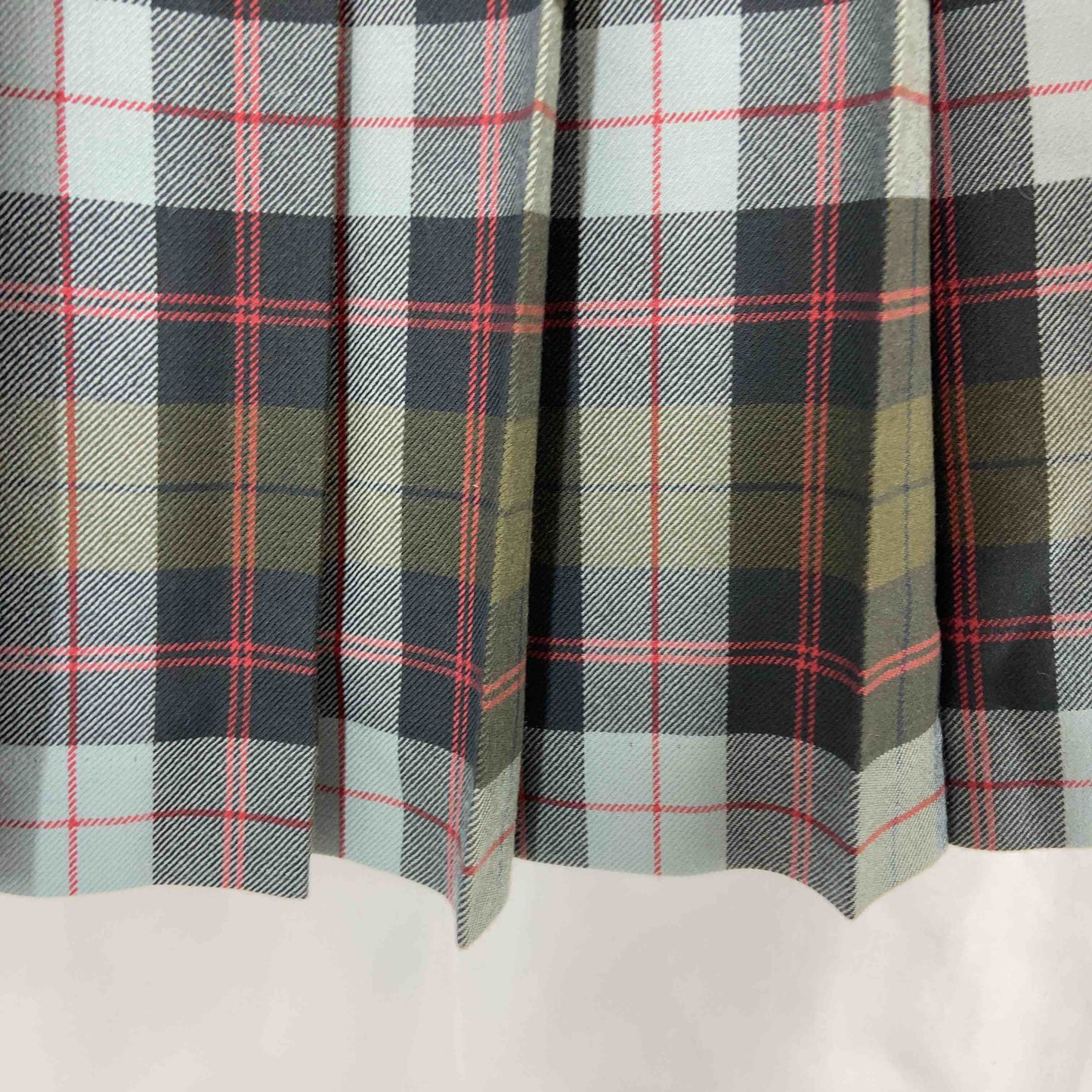 Yorkland ヨークランド レディース ロングスカート 総裏 チェック柄 日本製 9号 グリーン系