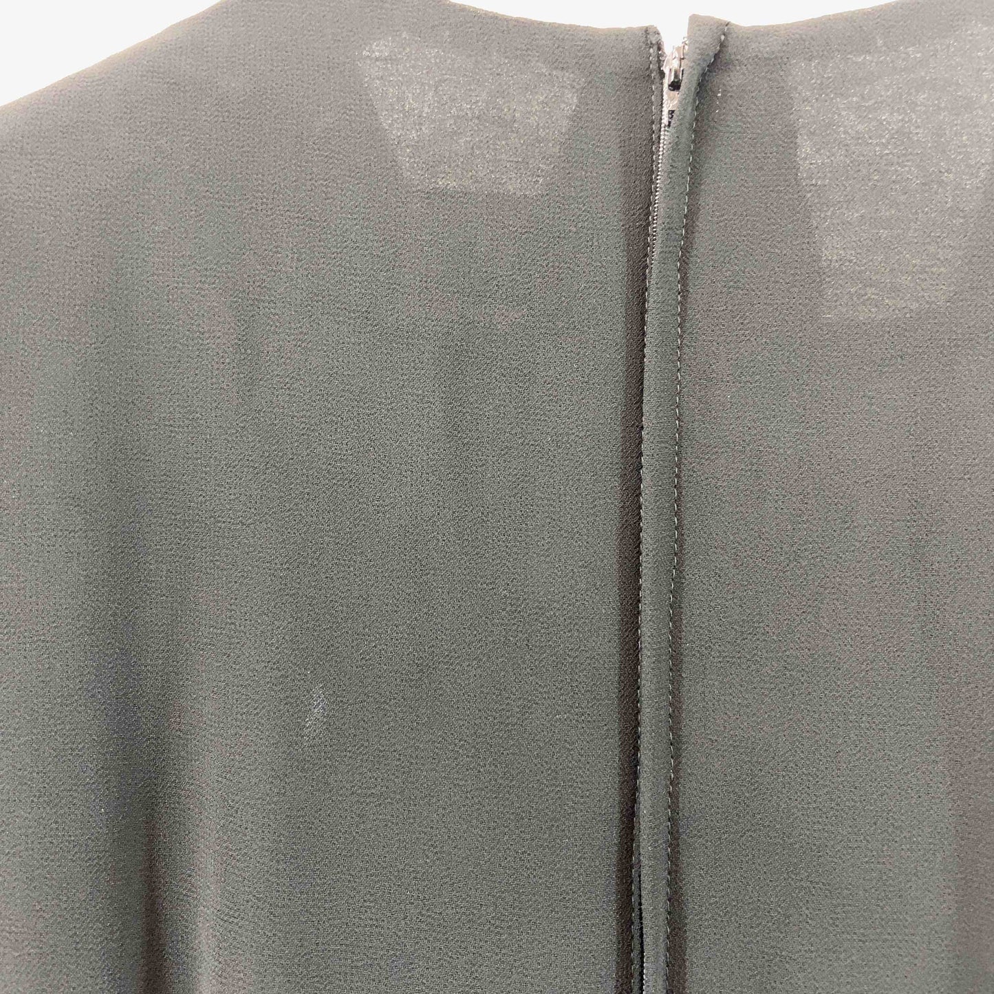 SOIRBENIR ソワール べニール レディース 半袖ワンピース サイズ7 肩パット 袖透け感あり ブラック