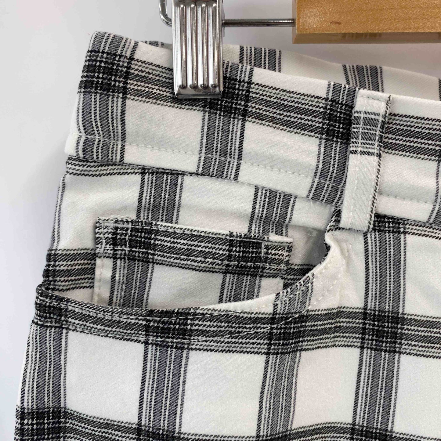 日本織物中央卸商業組合連合会 レディース カジュアルパンツ 白x黒 tk