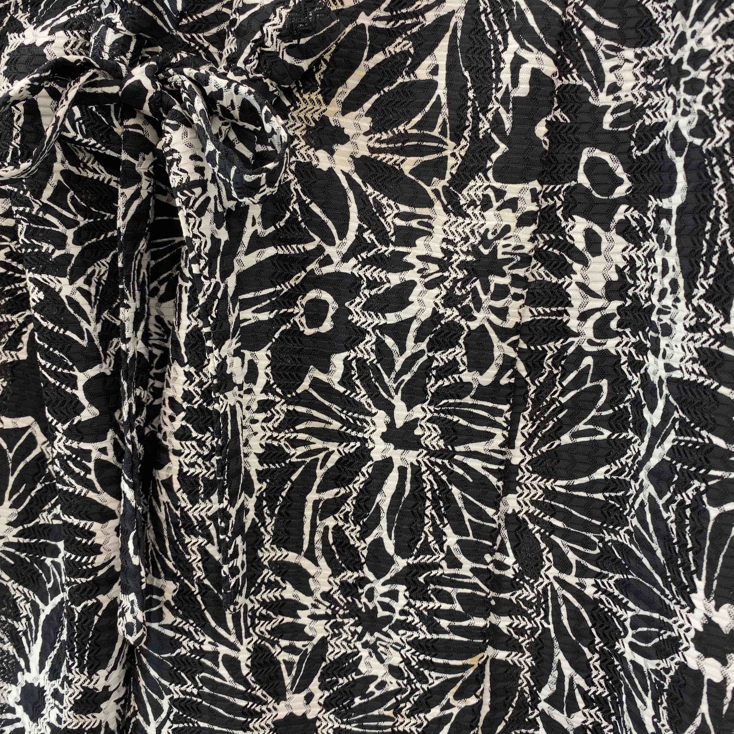 レディース 半袖シャツ/ブラウス 花柄 ブラック 甚平