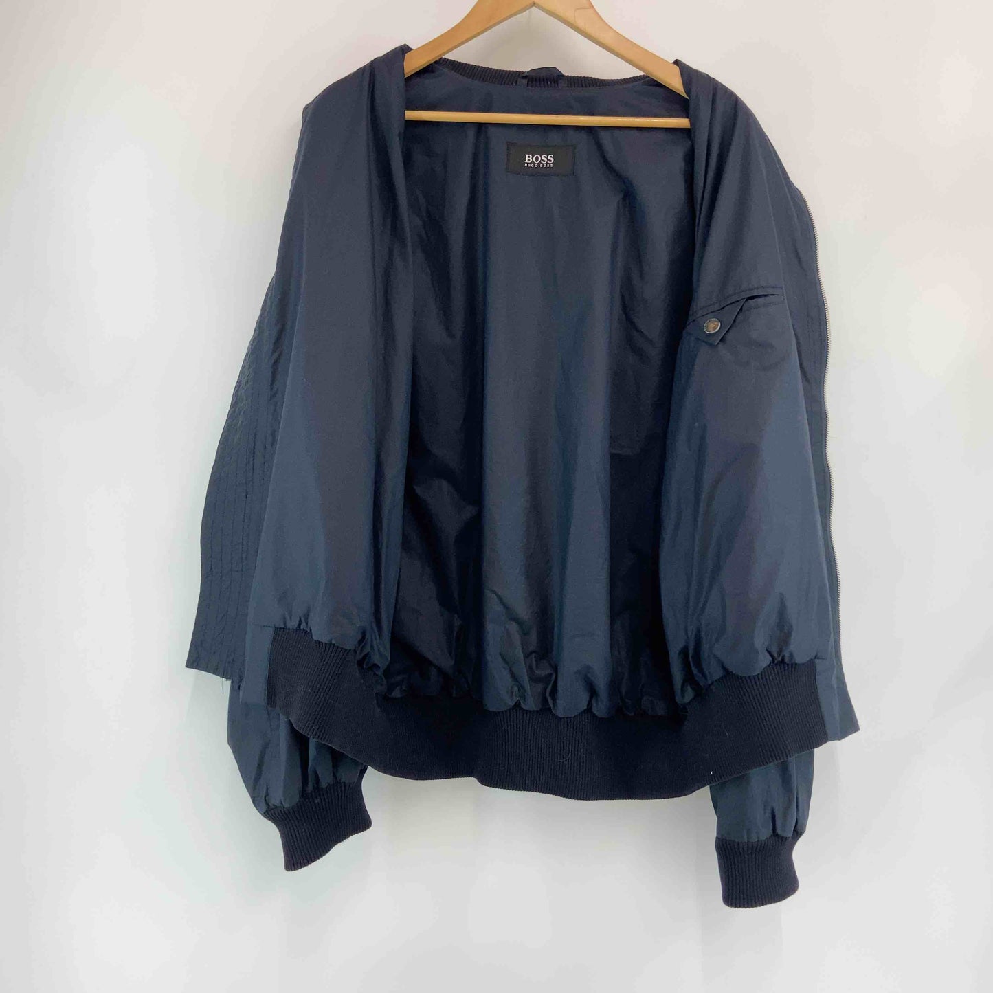 HUGO BOSS ヒューゴボス メンズ ブルゾン 前ジップ ネイビー