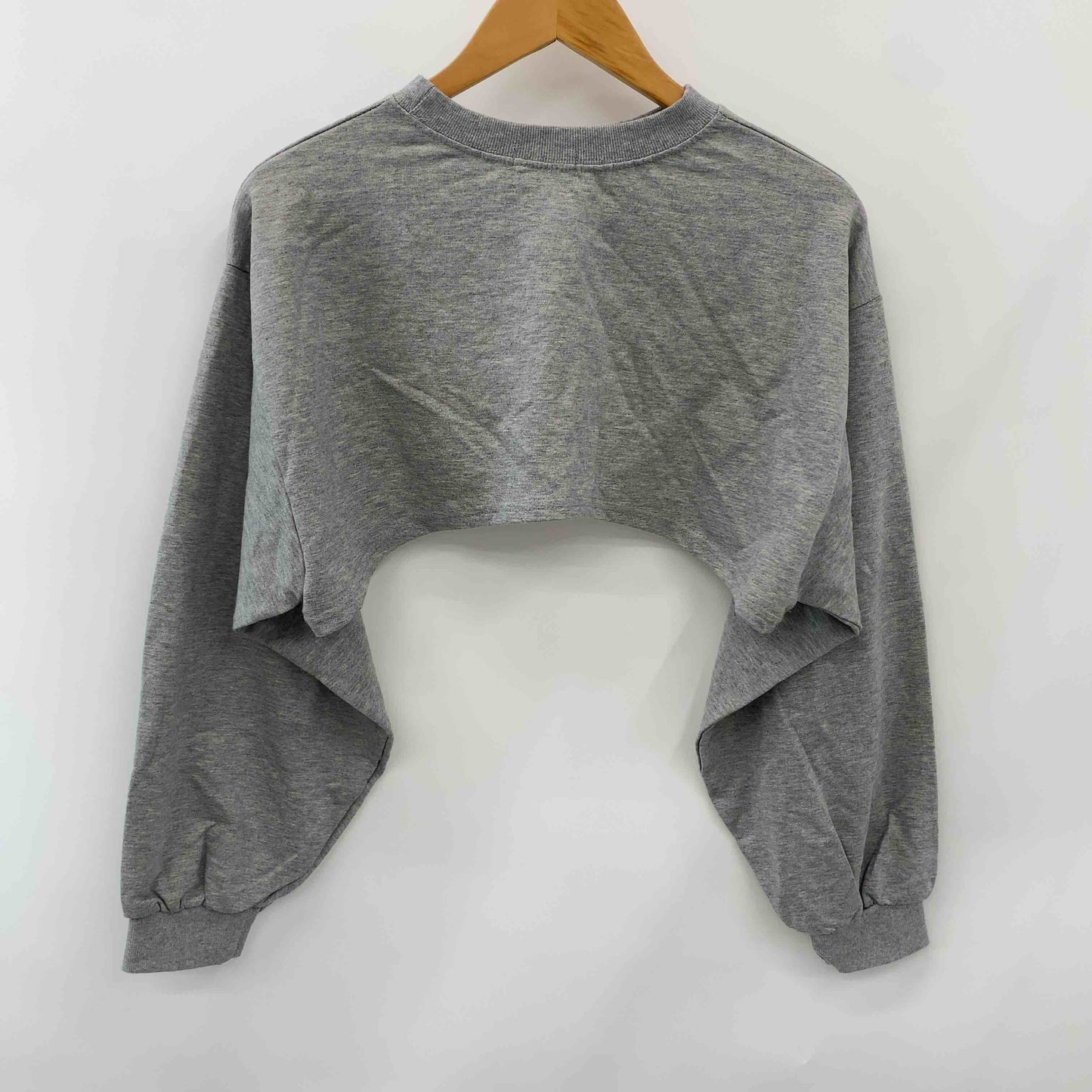 awesome apparel グレー　ショート　トレーナー　レイヤード　重ね着　 レディース スウェット