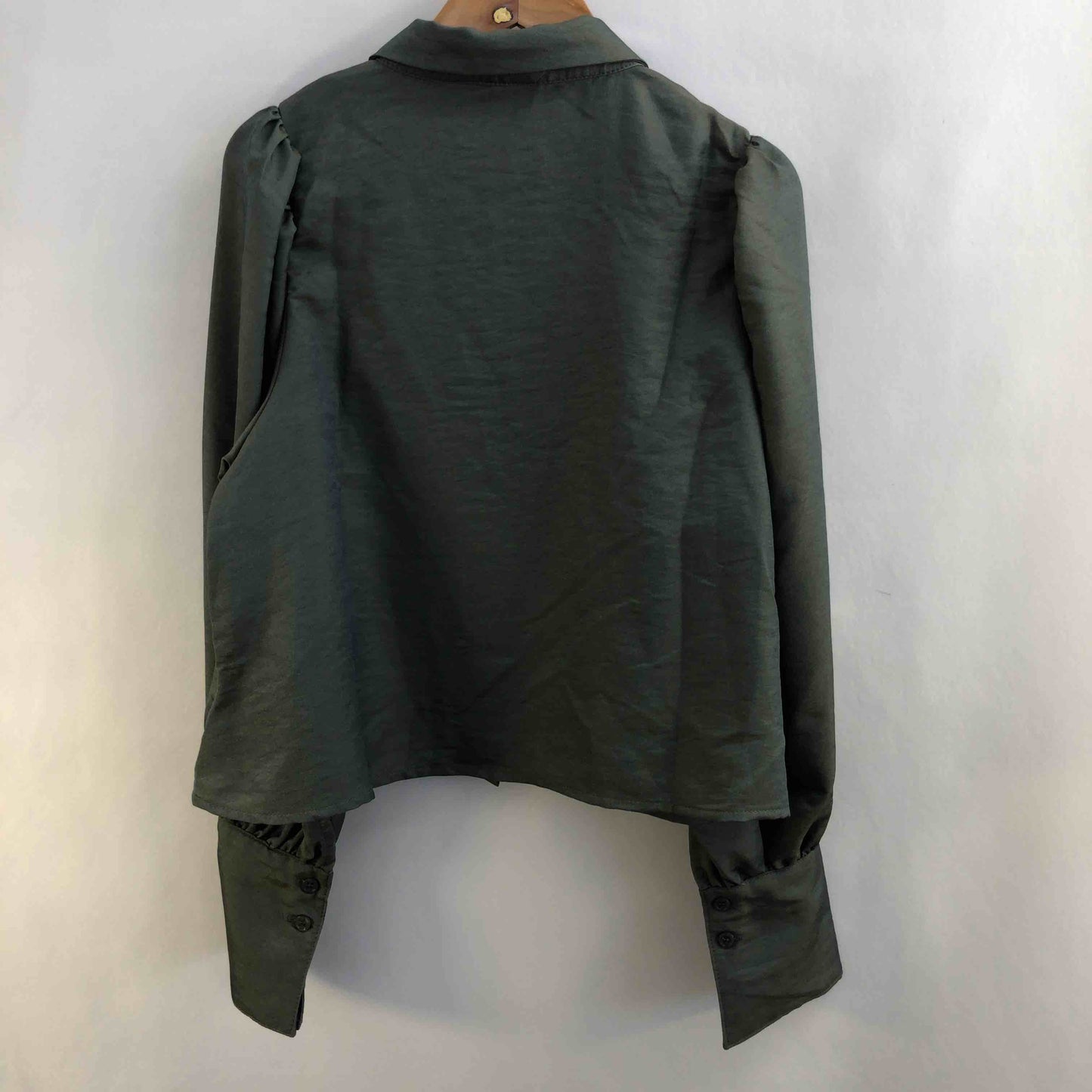 関西ファッション連合   レディース 長袖シャツ/ブラウス モスグリーン tk