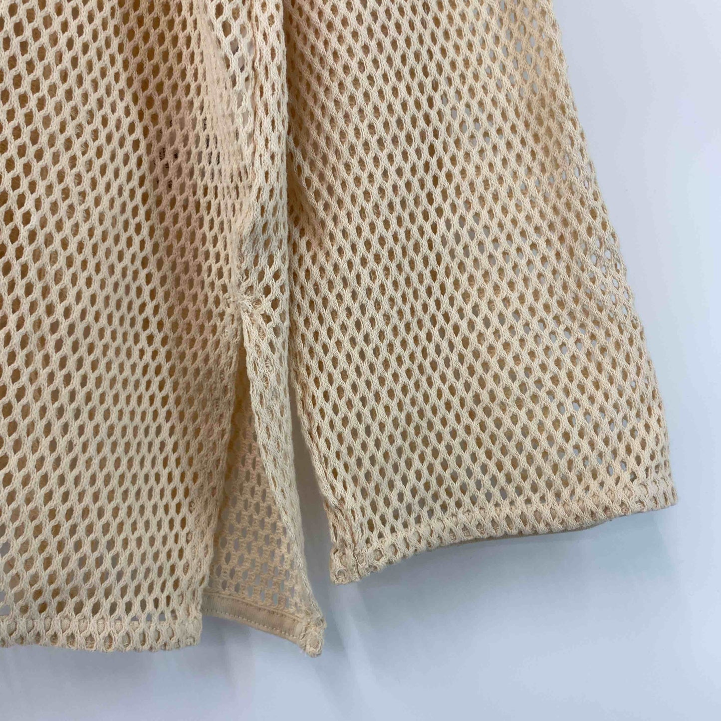 LOWRYS FARM ローリーズファーム レディース メッシュプルオーバー 長袖 バックリボン ベージュ